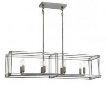 Minka-Lavery 3858-756 - 40" 8-Light Langen Square Linear - Antique Nickel