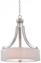 Minka-Lavery 4104-84 - 21" 3-Light Parsons Studio Pendant - Brushed Nickel
