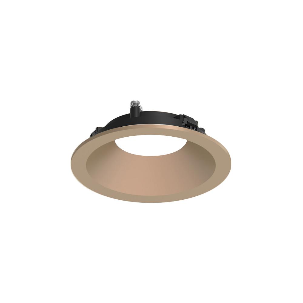 3" Apollo Round Flanged Downlight Trim with Clear Lens, Wheat Diffused Finish