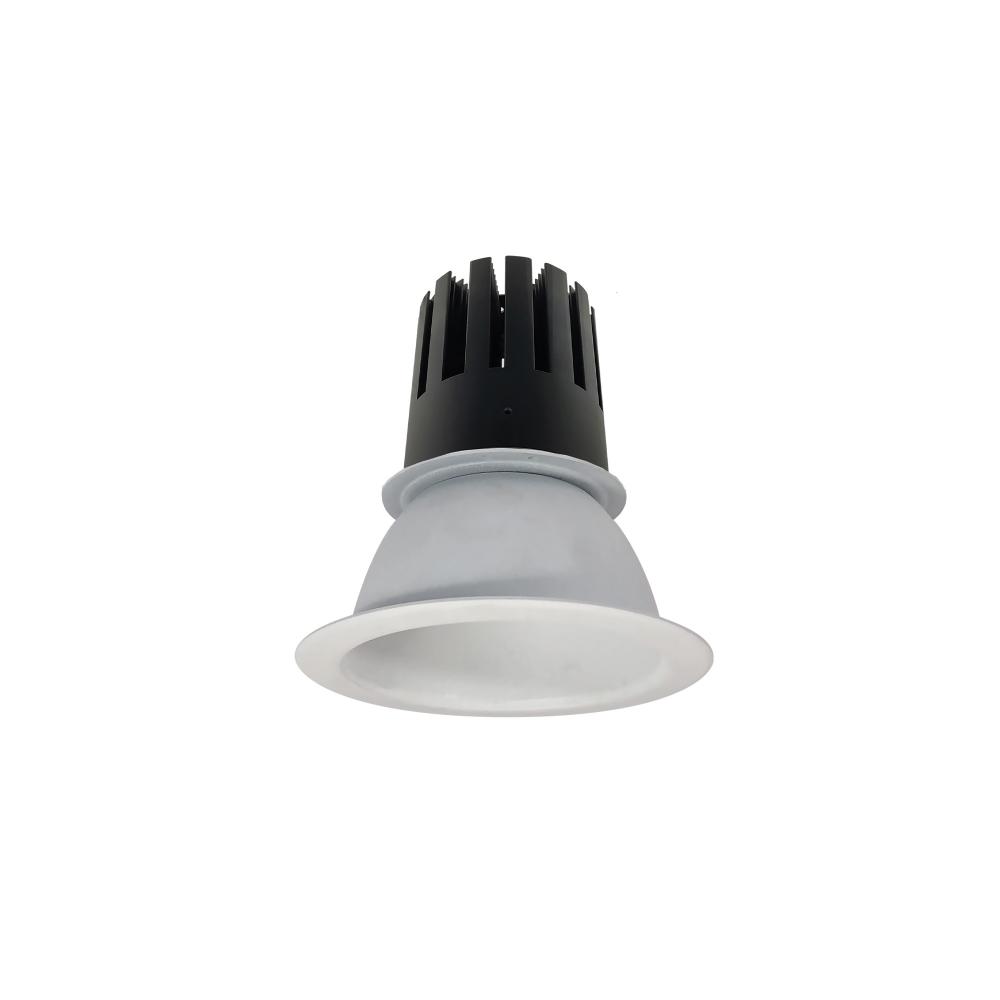 4" Sapphire III Round Open Reflector, 2500lm, 3000K, Narrow Flood Optic, Matte Powder White