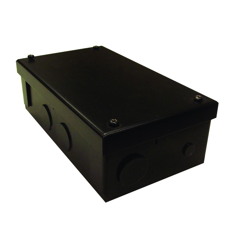 Metal Enclosure Box for 150W Electronic Transformer, Black Finish
