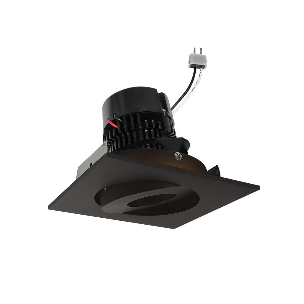 4" Pearl Low Voltage LED Square Adjustable Gimbal Retrofit, 1050lm / 11W, 3000K, Bronze Finish