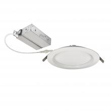 Nora NEFLINTW-R6MPW - 6" E-Series FLIN Round LED Downlight Selectable 5CCT, Matte Powder White Finish, 120V Triac/ELV