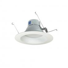 Nora NOX-563240WW/12 - 5"/6" Onyx Retrofit LED, Round Baffle, 1200lm, 17.5W, 4000K, 90+CRI, 120V, White