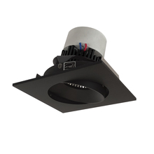 Nora NPR-4SC27XBB - 4" Pearl LED Square Adjustable Cone Retrofit, 1000lm / 12W, 2700K, Black Reflector / Black