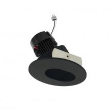 Nora NPRLV-4RSL35XBB - 4" Pearl Low Voltage LED Round Adjustable Slot Aperture Retrofit, 950lm / 11W, 3500K, Black Slot
