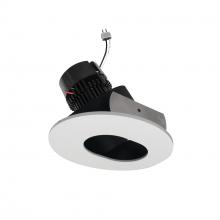 Nora NPRLV-4RSL35XBMPW - 4" Pearl Low Voltage LED Round Adjustable Slot Aperture Retrofit, 950lm / 11W, 3500K, Black Slot