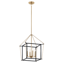 Kichler 52626CPZ - Eisley 21.25 Inch 4 Light Foyer Pendant in Champagne Bronze and Black