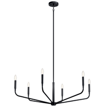 Kichler 52719BK - Madden 38 Inch 6 Light Chandelier in Black