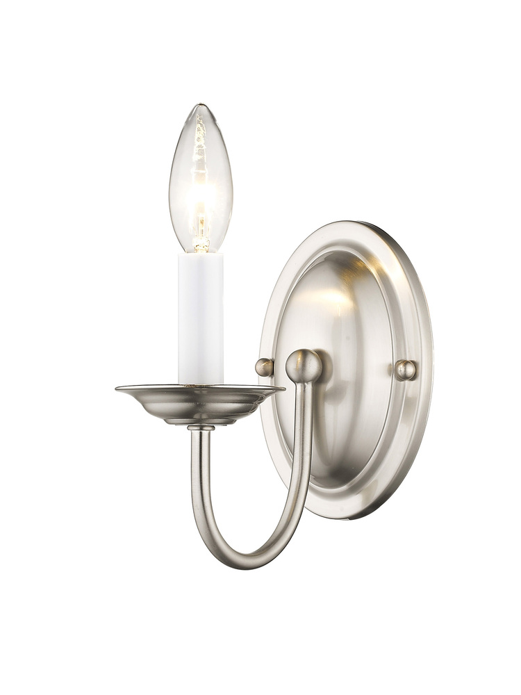 1 Light Brushed Nickel Wall Sconce