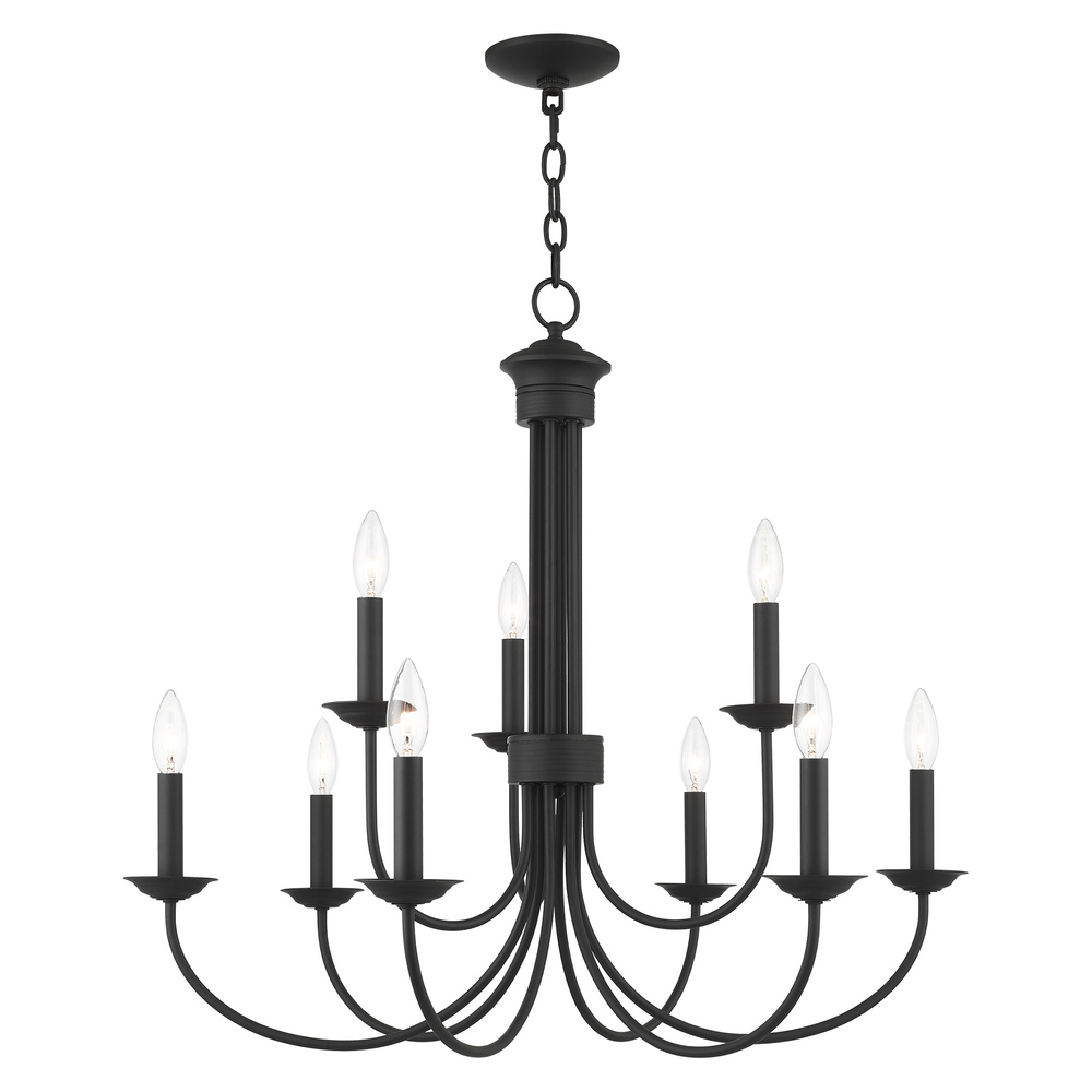 9 Lt Black Chandelier