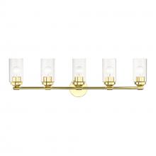 Livex Lighting 18085-02 - 5 Light Polished Brass Large Vanity Sconce