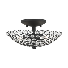 Livex Lighting 40441-04 - 2 Lt Black Semi Flush