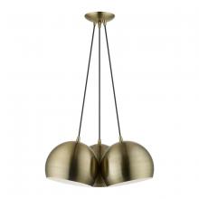 Livex Lighting 40803-01 - 3 Light Antique Brass Multi Pendant