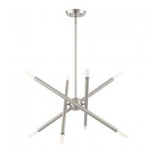 Livex Lighting 46774-91 - 8 Lt Brushed Nickel Chandelier