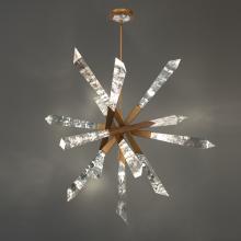 Schonbek Beyond BPD31236-AB - Solitude 36in LED Pendant in Aged Brass with Optic Haze Quartz
