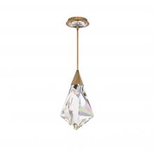 Schonbek Beyond BPD33315-AB - Fazzoletto 15in LED 3000K/3500K/4000K 120V-277V Mini Pendant in Aged Brass with Clear Optic Crysta
