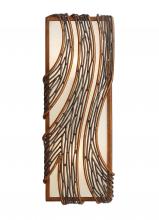 Varaluz 240W02HO - 15" 2-Light Flow Vertical Sconce - Hammered Ore