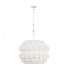 Varaluz 382P06MW - 27" 6-Light Swoon Pendant - Matte White