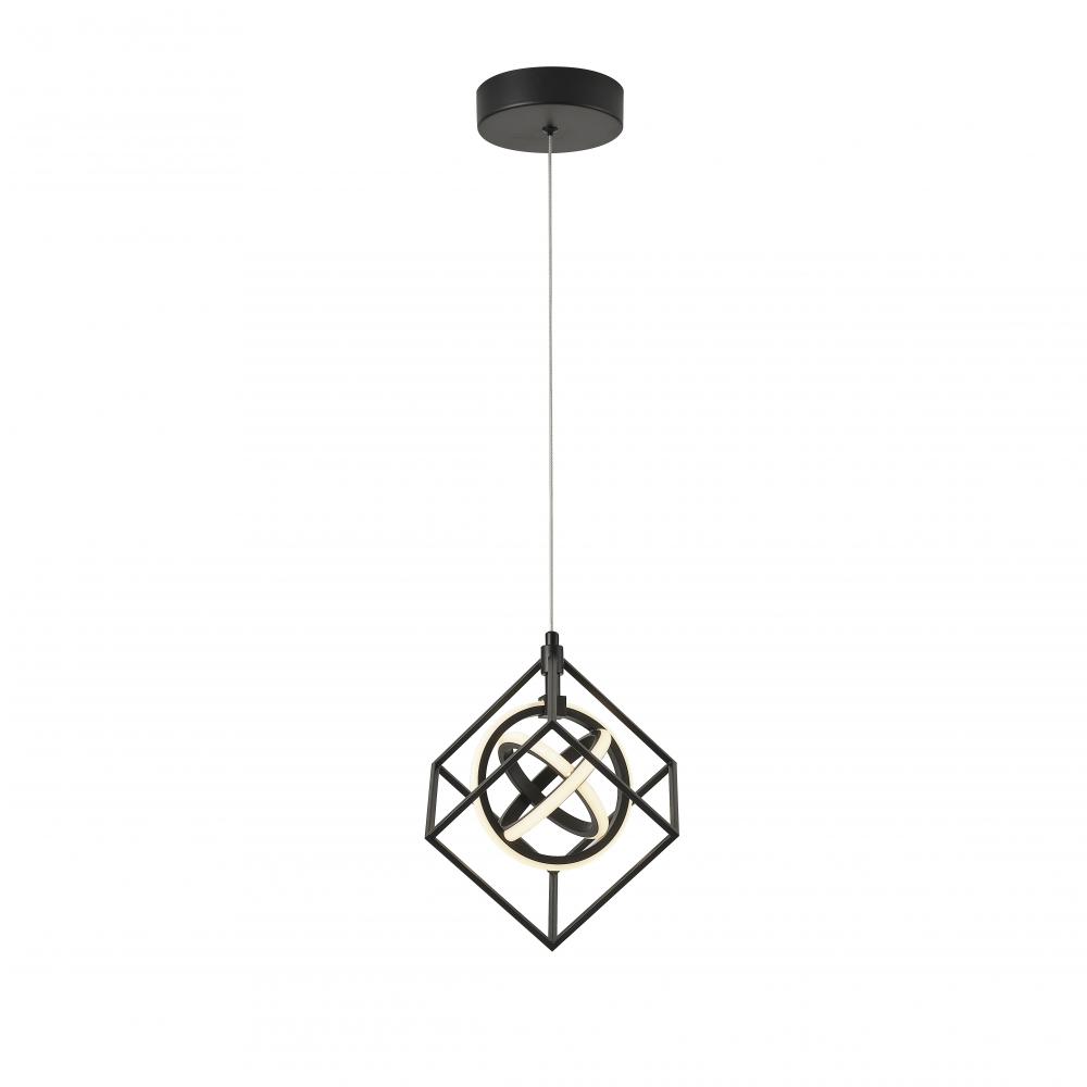 Tulip Collection Integrated LED Pendant, Matte Black