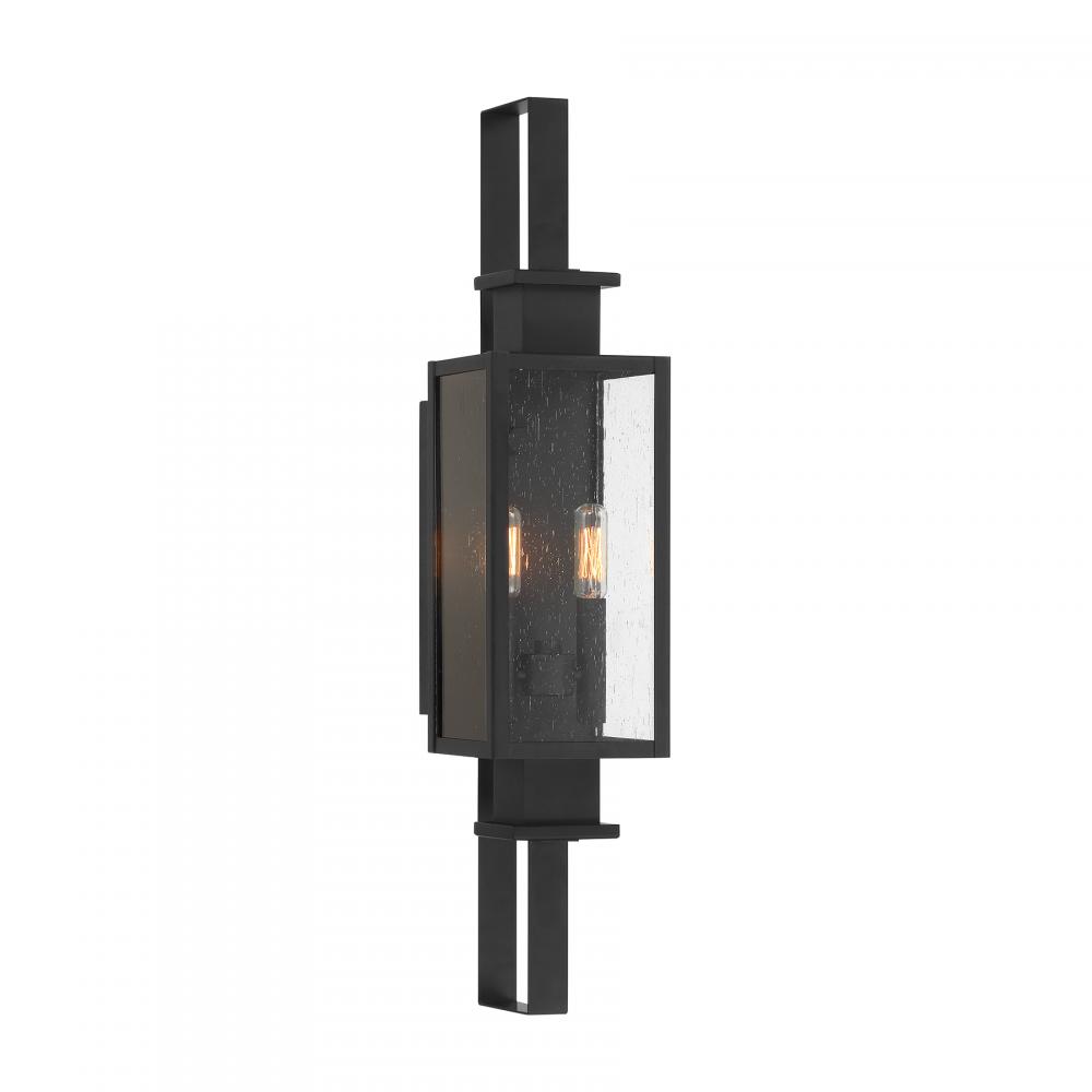 27" 2-Light Ascott Exterior Wall - Matte Black