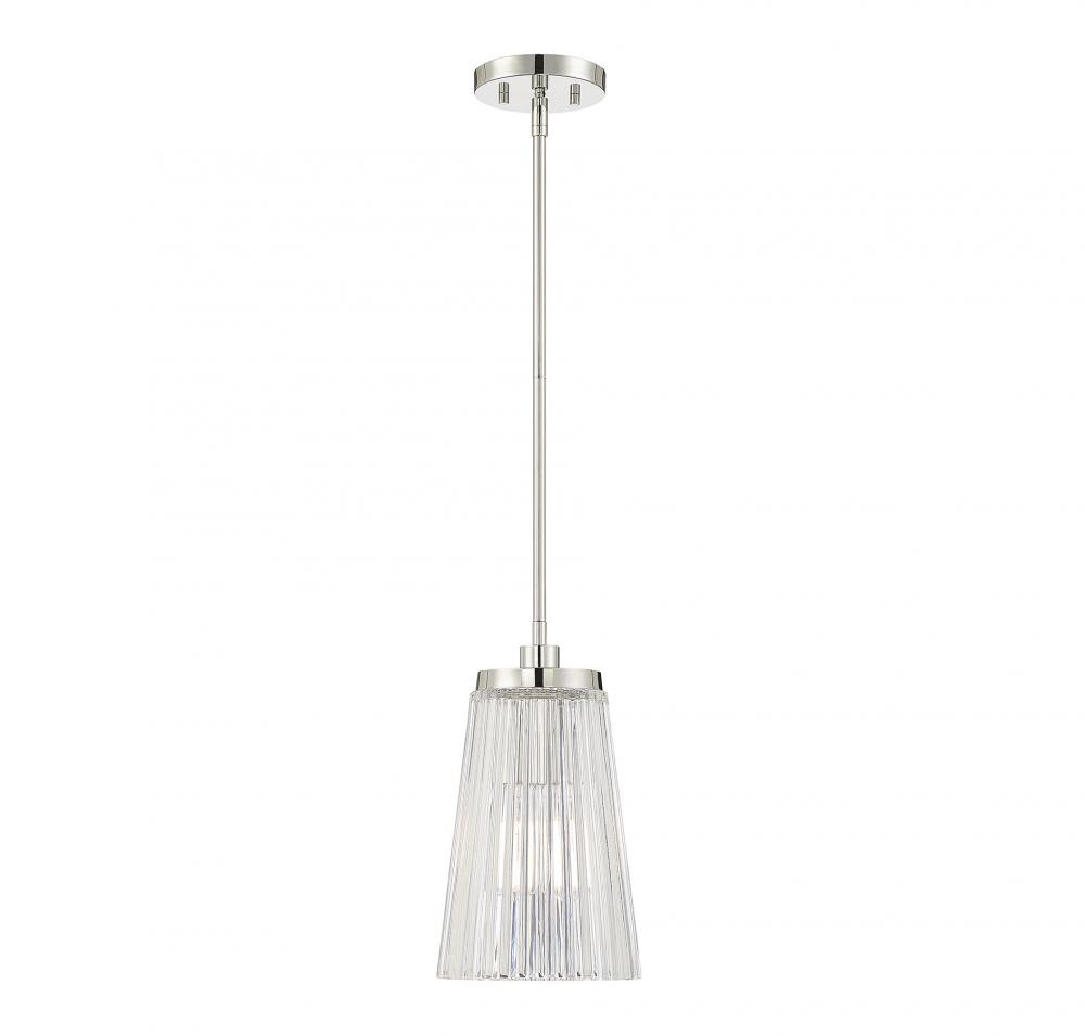 Chantilly 1-Light Pendant in Polished Nickel