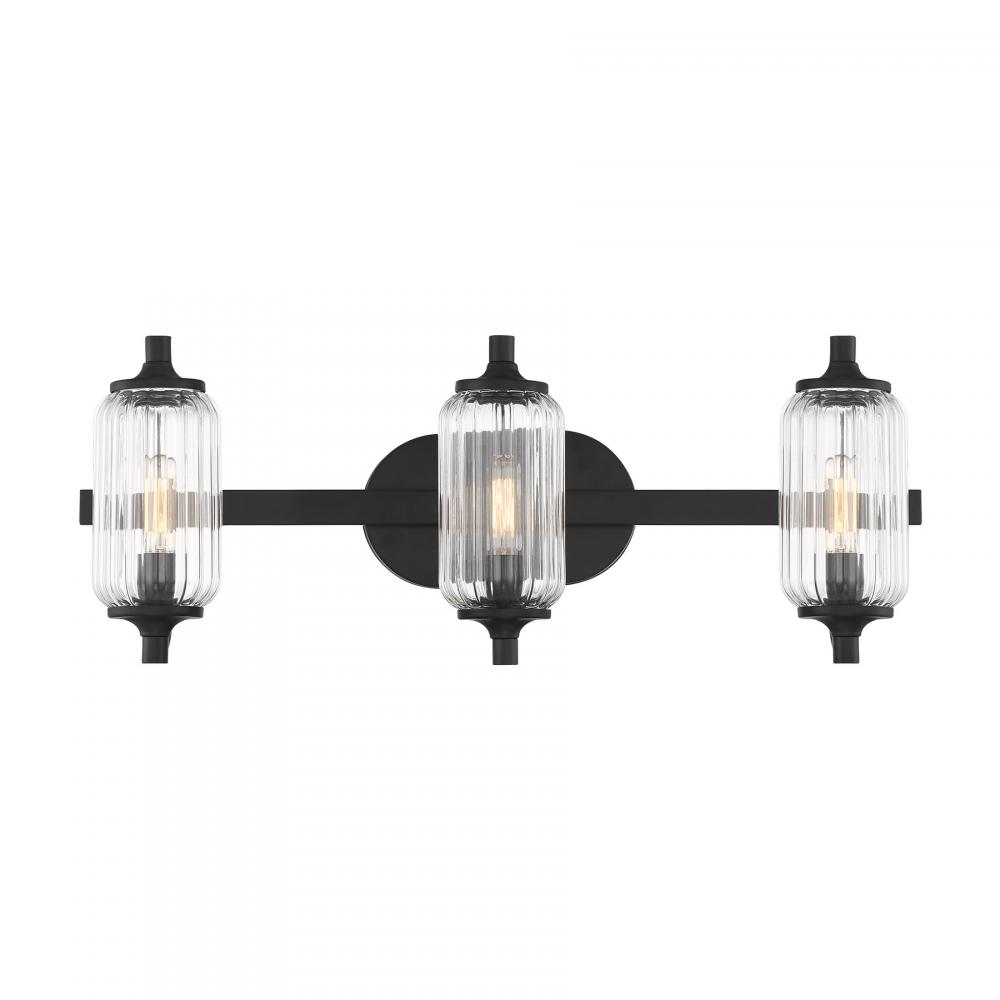 24" 3-Light Holton Vanity - Matte Black