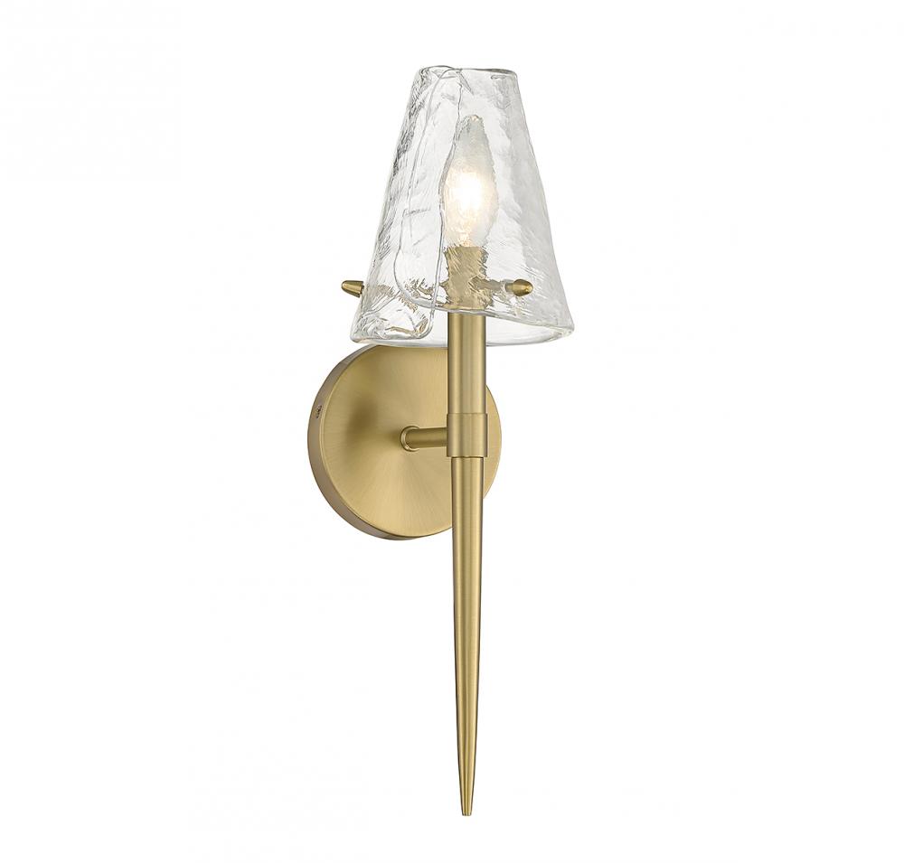 Shellbourne 1-Light Wall Sconce in Warm Brass
