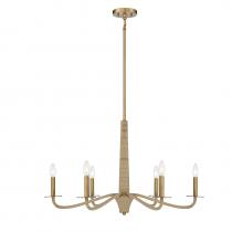 Savoy House 1-1824-6-320 - Cannon 6-Light Chandelier in Warm Brass and Rope