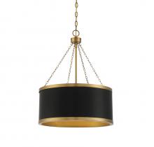 Savoy House 7-188-6-143 - Delphi 6-Light Pendant in Matte Black with Warm Brass Accents