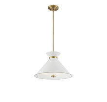 Savoy House 7-2416-3-160 - Lamar 3-Light Pendant in White with Brass Accents