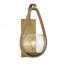 Savoy House 9-1826-1-320 - Ashe 1-Light Wall Sconce in Warm Brass and Rope