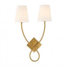 Savoy House 9-4928-2-322 - Barclay 2-Light Wall Sconce in Warm Brass