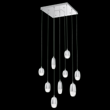 Hammerton CHB0079-09-CS-PC-C01-L3 - Pebble Square 9pc Multi-Pendant