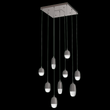 Hammerton CHB0079-09-GP-PC-C01-L1 - Pebble Square 9pc Multi-Pendant