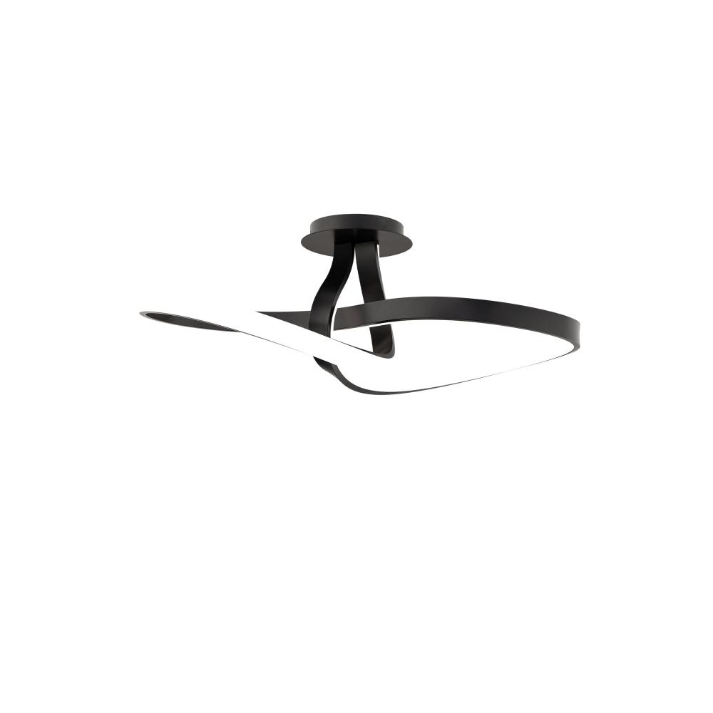 24" 3K-LED Mobius Semi-Flush - Black