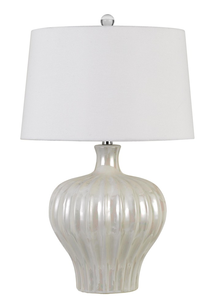 Afragola Ceramic Table Lamp With Hardback Fabric Shade
