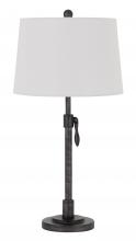 CAL Lighting BO-2979TB - 150W 3 way Riverwood adjustable metal table lamp with hardback taper fabric drum shade