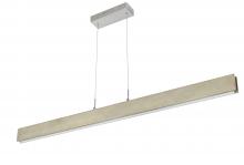 CAL Lighting FX-2965-36 - Colmar dimmable integrated LED Rubber wood ceiling island light with adjustable steel braided cable.