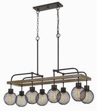 CAL Lighting FX-3695-8 - 60W X 8 Forio Metal Chandelier With Mesh Round Shade (Edison Bulbs Not included)