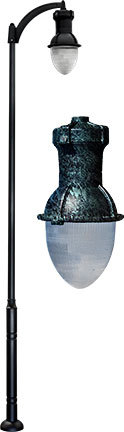 Dabmar GM9270-VG-MT - DROP LIGHT POST LIGHT FIX 70W HPS MT