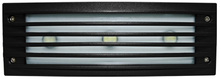 Dabmar LV-LED621-B - CAST ALUM LOUVERED STEP LIGHT 9W LED BOARD 3 LEDS 64K 12V