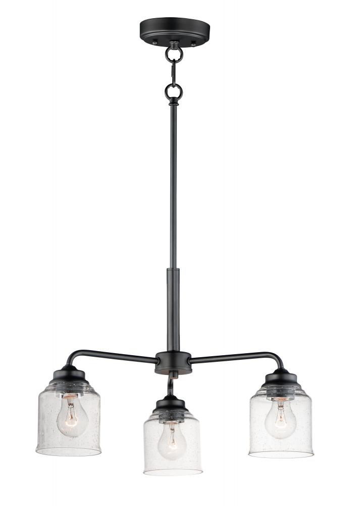 20" 3-Light Acadia Convertible Chandelier - Black