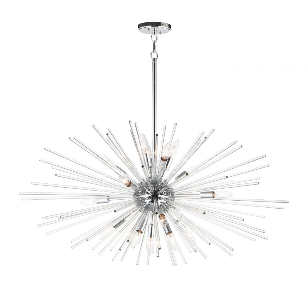 40" 16-Light Polaris Pendant - Polished Chrome