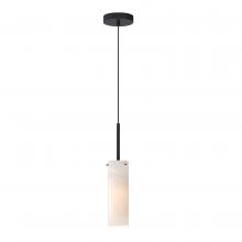 Maxim 10511MRBK - 3" 1-Light Blizzard Pendant - Black with Marble Glass