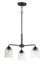 Maxim 12260CDBK - 20" 3-Light Acadia Convertible Chandelier - Black