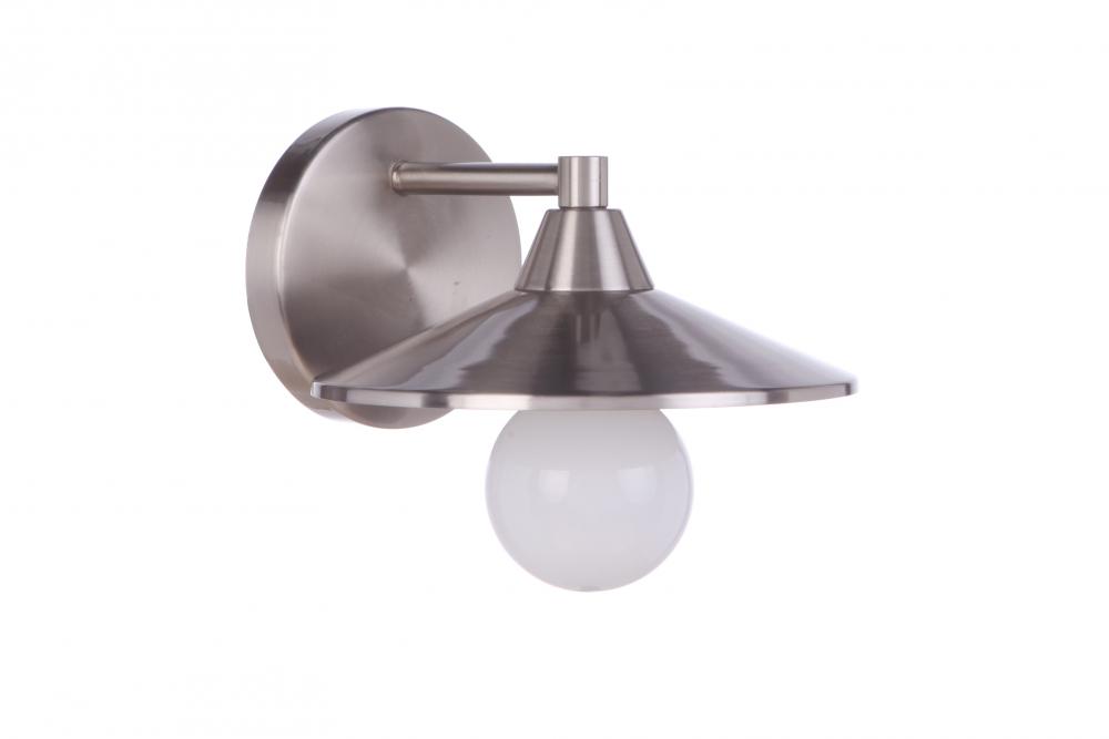 Isaac 1 Light Wall Sconce in Brushed Polished Nickel