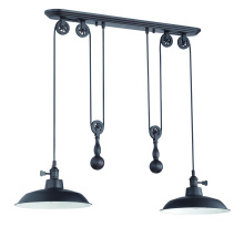 Craftmade P402-ABZ - 2 Light Pulley Pendant w/Metal Shade