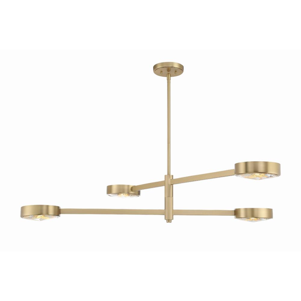 Orson 4 Light Modern Gold Chandelier