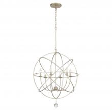 Crystorama 9228-OS - Solaris 6 Light Olde Silver Sphere Chandelier